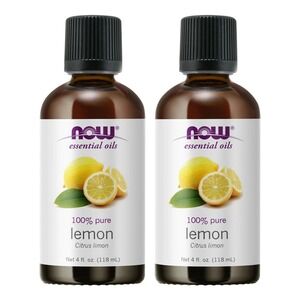 Lot of 2  NOW Lemon Oil 4 fl oz Aromatherapy Bottles Brand New Quick Ship!
